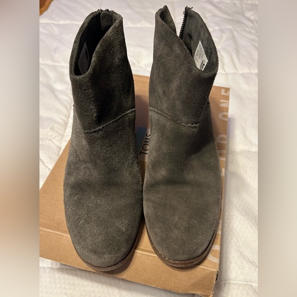 Toms Leila Forest Suede Booties size 7.5 - Picture 2 of 7